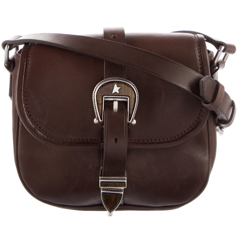 Golden Goose Small Rodeo Bag in Dark Tan Leather - Picture 7 of 14